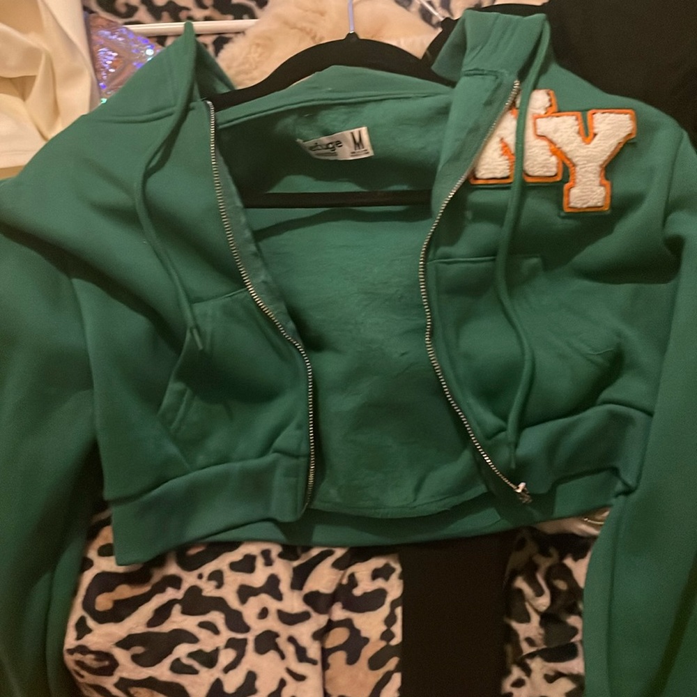 A crop hoodie